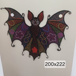 Stickdatei "FSL - Fledermaus-grazy"