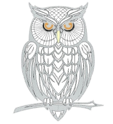 LineArt - "Eule" (150x200 und 200x260 mm) --- Set