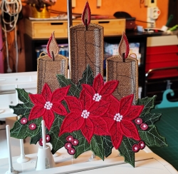 FSL "Fensterbild-Kerzen & Weihnachtssterne " geteilte Version (180, 200, 250 und 300 mm) - SUPER-Design-Pack