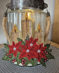 FSL "Fensterbild-Kerzen & Weihnachtssterne " geteilte Version (180, 200, 250 und 300 mm) - SUPER-Design-Pack