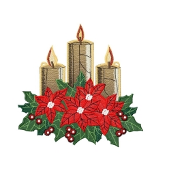 FSL Fensterbild-Kerzen & Weihnachtssterne   nicht geteilte Version - fertige Größe ca. 200x200 mm