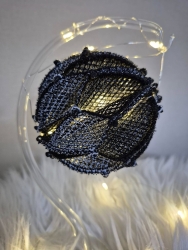 Stickdatei FSL - 3D-Honeycomb-Kugel-Gitter --- Fertige-Größe: ca. 8,0x9,0cm (BxH)