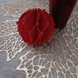 Stickdatei FSL - 3D-Honeycomb-Kugel-Gitter --- Fertige-Größe: ca. 8,0x9,0cm (BxH)