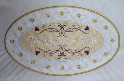 FSL "Türschild-Neujahrsgruß" - für Rahmengröße: 130x180 mm (deutscher und englischer Schriftzug)