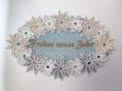 FSL "Türschild-Neujahrsgruß" - für Rahmengröße: 150x240 mm (deutscher und englischer Schriftzug)