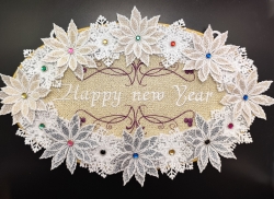 FSL "Türschild-Neujahrsgruß" - für Rahmengröße: 150x240 mm (deutscher und englischer Schriftzug)