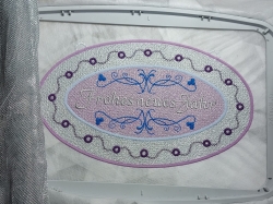 FSL "Türschild-Neujahrsgruß" - für Rahmengröße: 150x240 mm (deutscher und englischer Schriftzug)