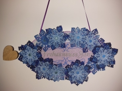 FSL "Türschild-Neujahrsgruß" - für Rahmengröße: 150x240 mm (deutscher und englischer Schriftzug)