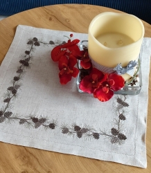 Eckelement - Tannenzweig mit Zapfen