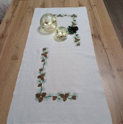 Eckelement - Tannenzweig mit Zapfen