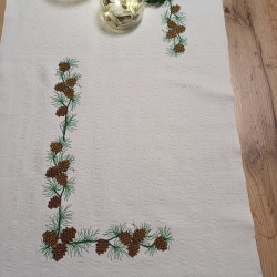 Eckelement - Tannenzweig mit Zapfen
