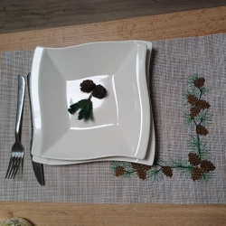 Eckelement - Tannenzweig mit Zapfen