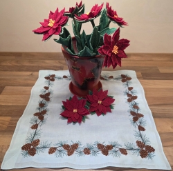 Eckelement - Tannenzweig mit Zapfen