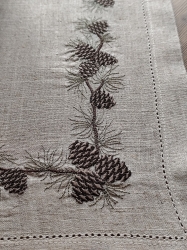 Eckelement - Tannenzweig mit Zapfen