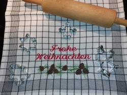 Eckelement - Tannenzweig mit Zapfen