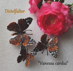 Stickdatei "FSL & ITH - Schmetterling Distelfalter (Vanessa cardui)" --- Design Pack