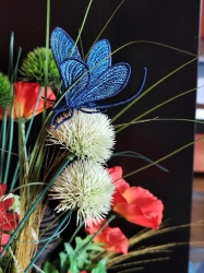 Stickdatei "FSL & ITH - Libelle-Blauflügel-Prachtlibelle (Calopteryx splendens)" --- Design Pack