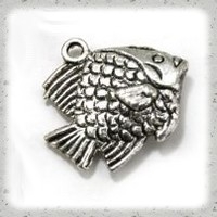 1 Fisch 15x20 mm - antiksilber