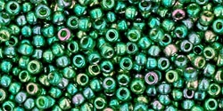 10 g TOHO Seed Beads 11/0 TR-11-0322 - Gold-Lustered Emerald (C)