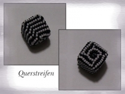 Anleitung umhäkelter Würfel - 10x10 mm - Querstreifen - pdf