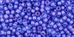 10 g TOHO Seed Beads 11/0 TR-11-0934 - Inside-Color lt Sapphire/Opaque Purple Lined (E)