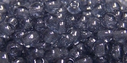 #12 - 50 Stück Perlen rund - tr. montanablau-grau - Ø 3 mm