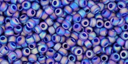 10 g TOHO Seed Beads 11/0 TR-11-0087 DF - Tr.-Rainbow-Frosted Dark Sapphire