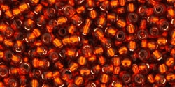10 g TOHO Seed Beads 11/0 TR-11-2208 - Silver-Lined Burnt Orange (A,B,D)
