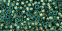 10 g TOHO Seed Beads 11/0 TR-11-0995 M - Gold-Lined Frosted Aqua (E)