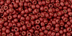 10 g TOHO Seed Beads 11/0 TR-11-PF564 F - Permanent Finish - Matte Galvanized Brick Red (A,C,D)