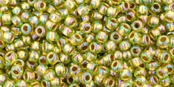 10 g TOHO Seed Beads 11/0 TR-11-0996 - Gold-Lined Rainbow Peridot (E)