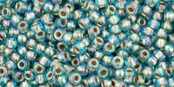 10 g TOHO Seed Beads 11/0 TR-11-0995 - Gold-Lined Rainbow Aqua (E)