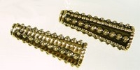 #37 - 1 Perlkappe 30x10mm altgold