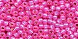 10 g TOHO Seed Beads 11/0 TR-11-2106 -  Dk Pink Opal Silver-Lined (A,B;D)