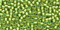 10 g TOHO Seed Beads 11/0 TR-11-0946 -  Inside-Color Peridot/Yellow-Lined (E)