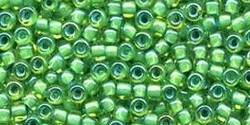 10 g TOHO Seed Beads 11/0 TR-11-0947 - Inside-Color Aqua/Yellow-Lined (E)