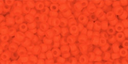 10 g TOHO Seed Beads 11/0 TR-11-0050 F - Opaque-Frosted Sunset Orange