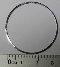 5 Stück Metallringe Ø35 mm nickelfarben