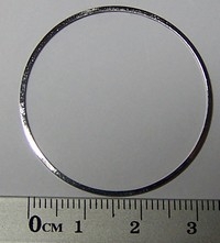 5 Stück Metallringe Ø35 mm nickelfarben