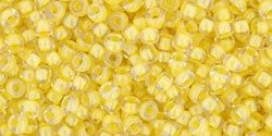 10 g TOHO Seed Beads 11/0 TR-11-0192 - Inside-Color Crystal/Yellow Lined (E)