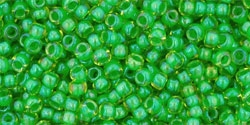 10 g TOHO Seed Beads 11/0 TR-11-0306 - Inside-Color Jonquil/Shamrock Lined (E)