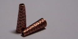 #52.1 - 1 Perlkappe 18x6mm altkupfer gehämmert