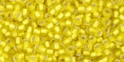 10 g TOHO Seed Beads 11/0 TR-11-0032 F - Siver-Lined Frosted Lemon (A,D)