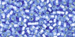 10 g TOHO Seed Beads 11/0 TR-11-0033 F - Siver-Lined Frosted Lt Sapphire (A,D)