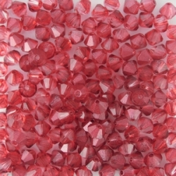 #09.00 - 25 Stück - 4,0 mm Crystal Bicone crystal red wax