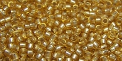 5g TOHO SeedBeads 15/0 TR-15-0022 F - Silver-Lined Matte lt. Topaz (A,E)