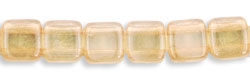 50 Stück Two-Hole Flat Square 6mm - Tr. Luster Champagne