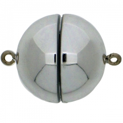 1 Neumann-Kugel-Magnet-Verschluss Ø 18 mm  Acryl Rhodium