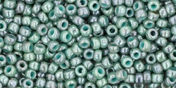 10 g TOHO Seed Beads 11/0 TR-11-1207 - Marbled Opaque Turquoise/Blue (C)