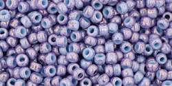 10 g TOHO Seed Beads 11/0 TR-11-1204 - Marbled Opaque Lt Blue/Amethyst (C)